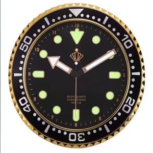 Lafocuse Night Light Black Wall Clock Glow in The Dark, 12” Silent Non-Ticking